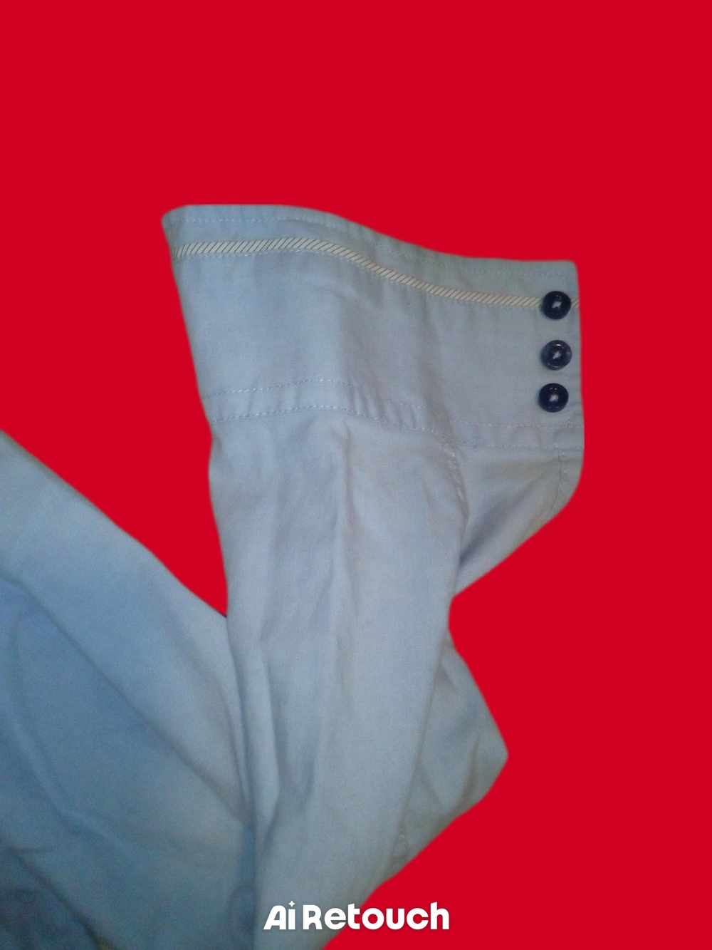 Men's Light Blue Dress Shirt with Contrast Stitching
